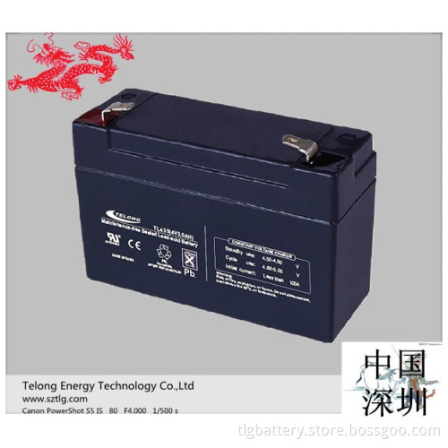 4V Electric Toy Battery-Telong 4V3.5ah-Rechargeable Lead-Acid Battery